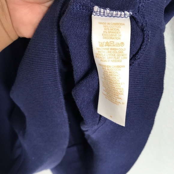 Kate Spade In Your Dreams PJ Top size Medium in Navy blue - Picture 5 of 7